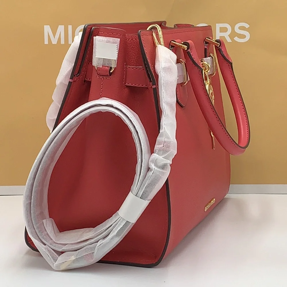 MICHAEL KORS HAMILTON MEDIUM SATCHEL   COLOR: LIGHT BERRY SHERBET  NWT - Picture 7 of 14
